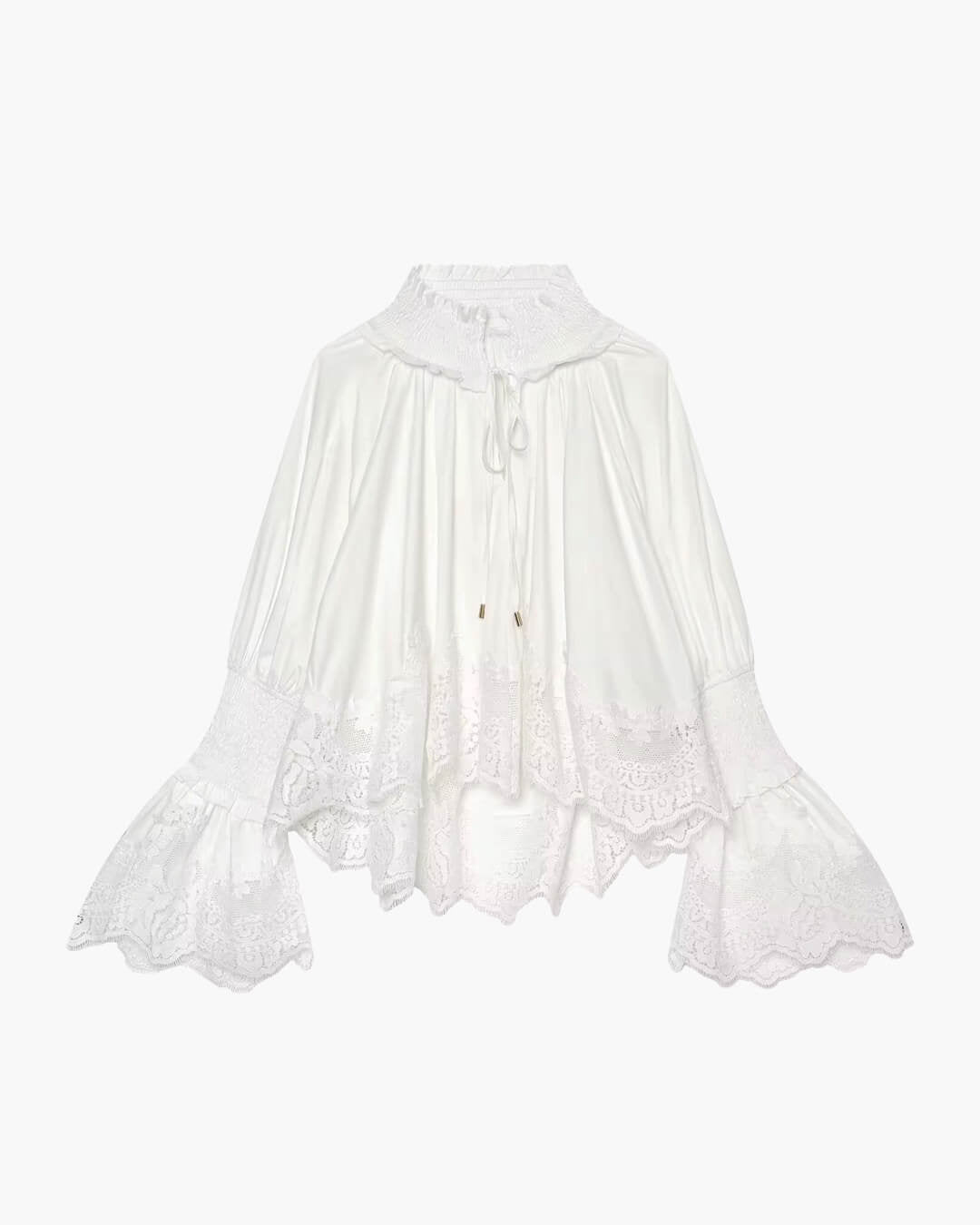 ZEYA - Gloria Embroidery Lace Trim Blouse