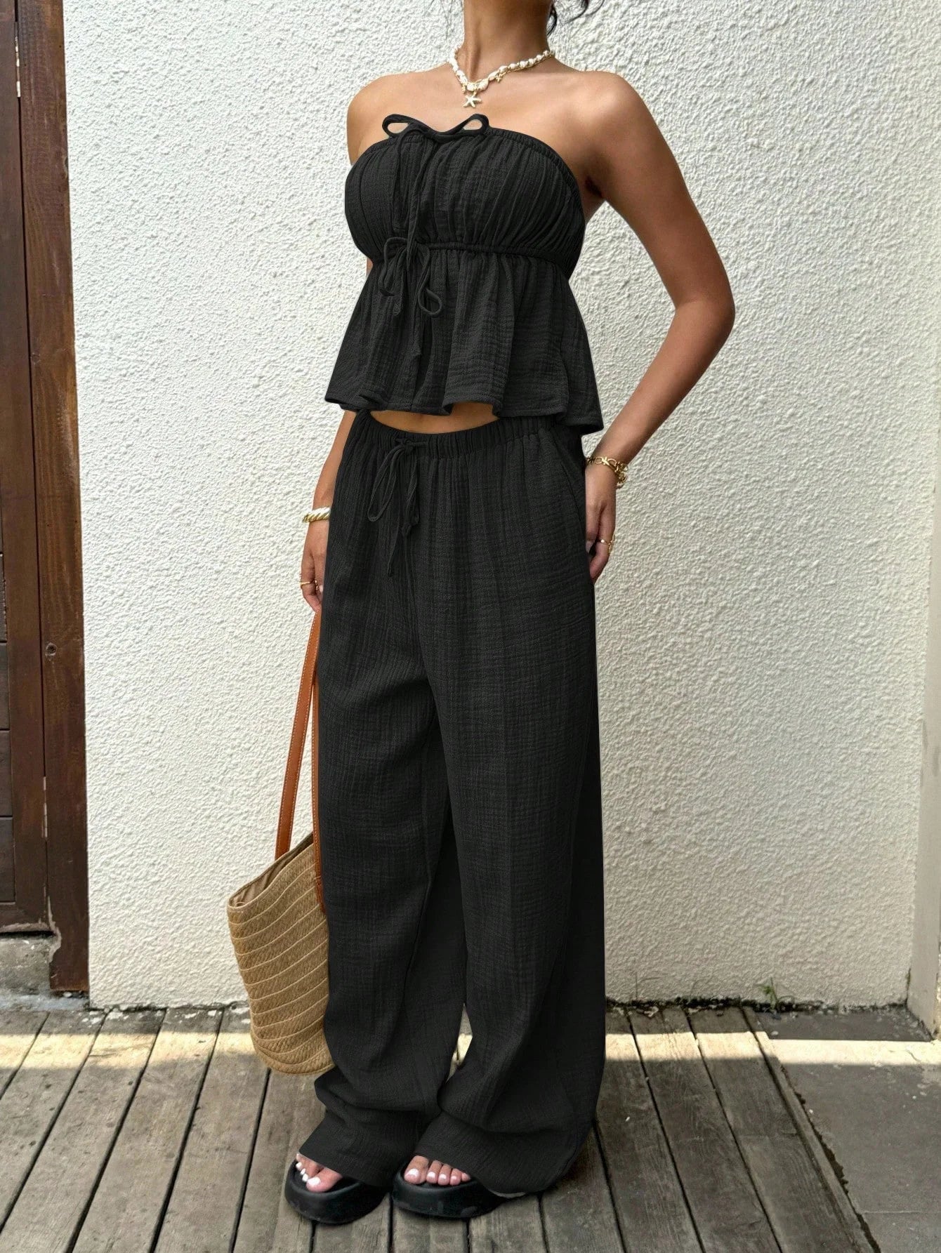 ZEYA - Gloria Strapless Top and Pants Suit