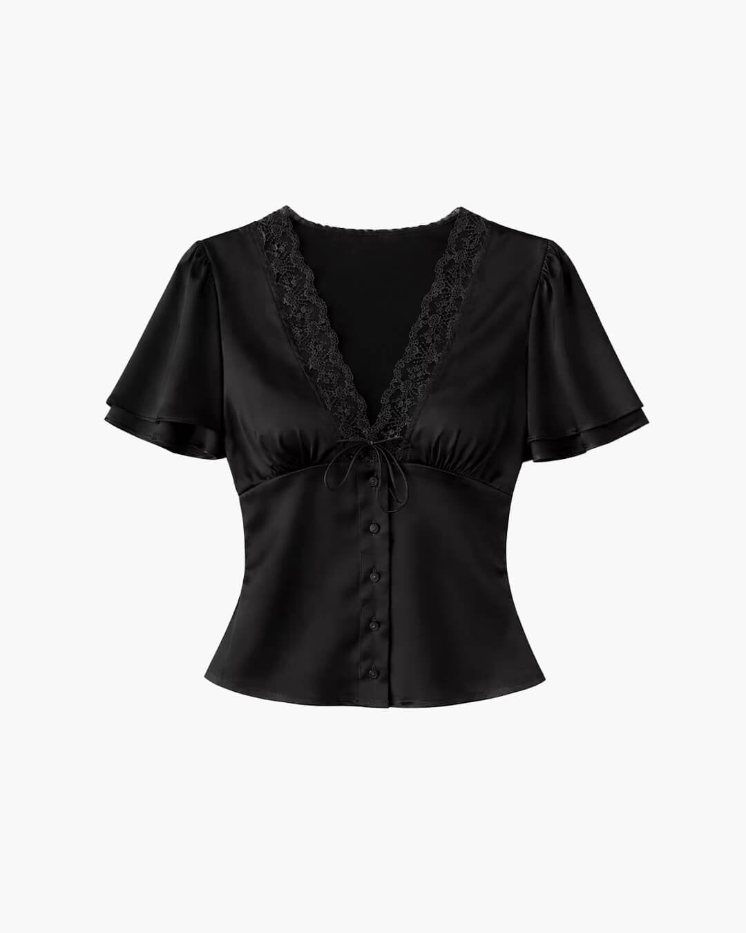 ZEYA - Greta Satin Button Blouse