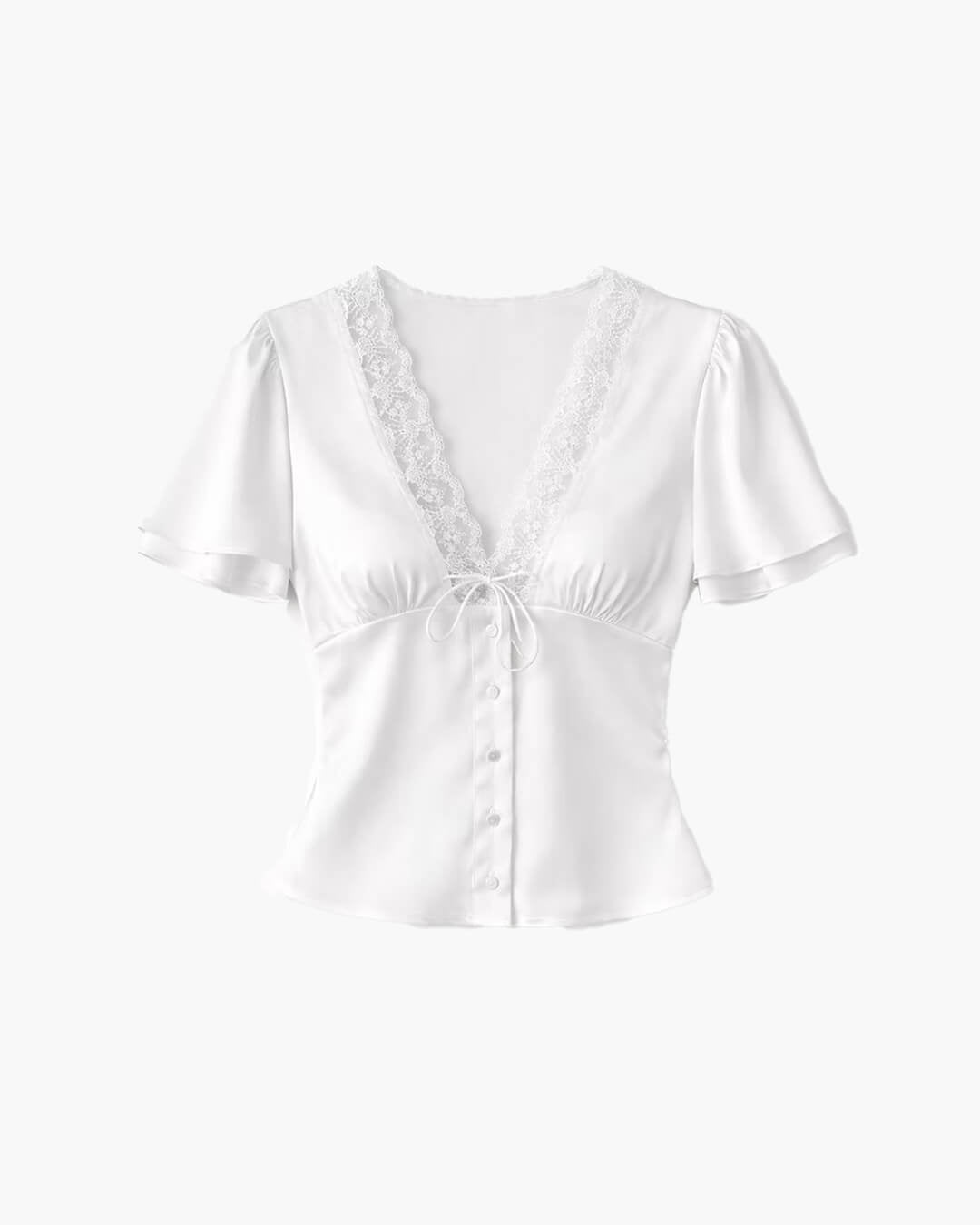 ZEYA - Greta Satin Button Blouse