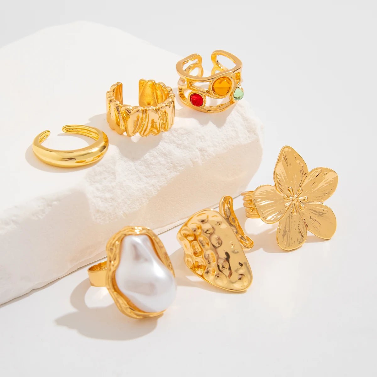 ZEYA - Gwen Adjustable Ring Set 6pcs