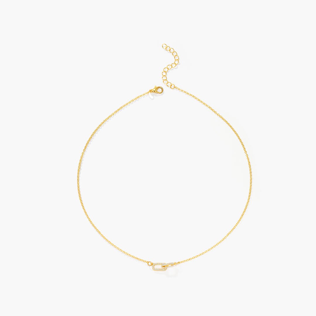 ZEYA - Gwen Interlocking Zirconia Chain Necklace