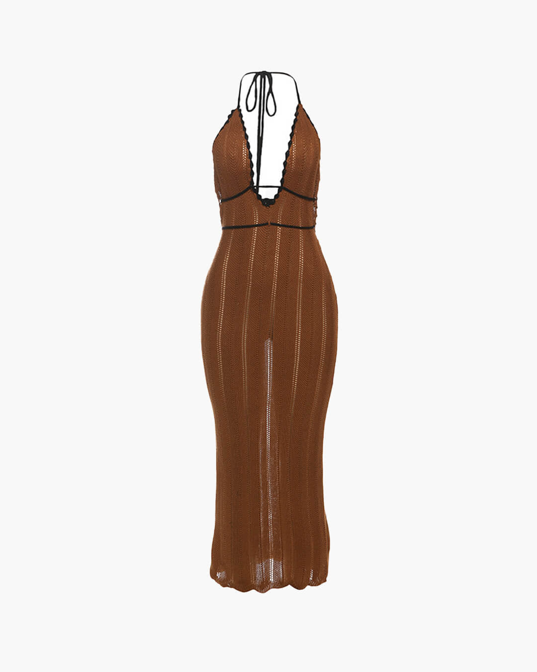 ZEYA - Hannie Lace Up Halter Maxi Dress