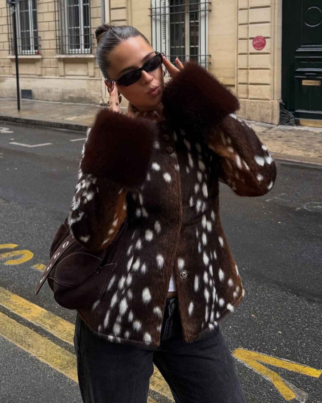ZEYA - Harriet Stand Collar Faux Fur Jacket