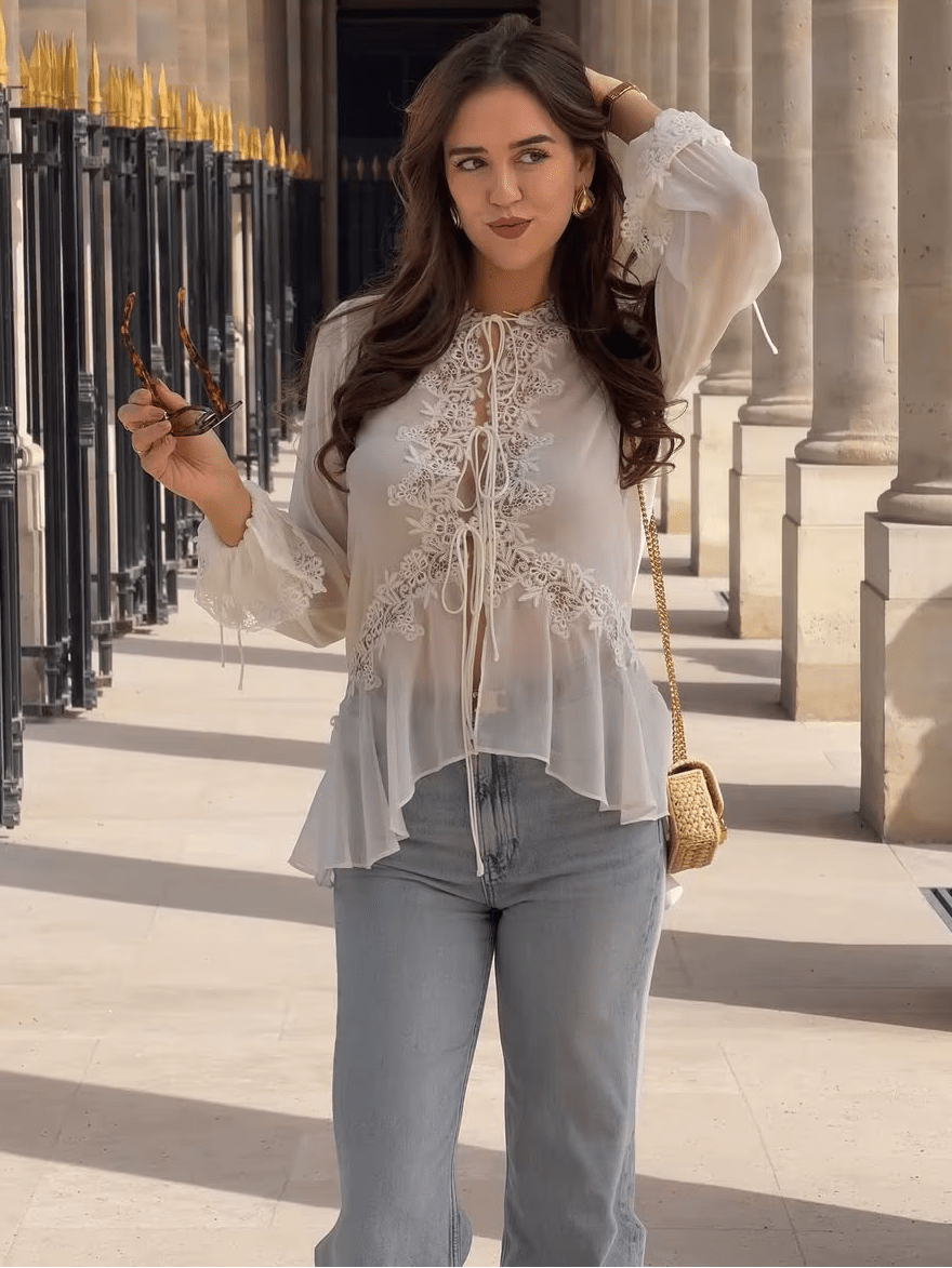 ZEYA - Helen Hollowed Out Cardigan Top