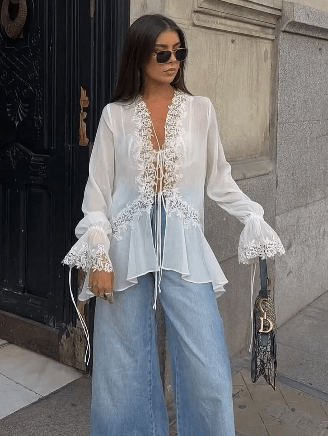 ZEYA - Helen Hollowed Out Cardigan Top