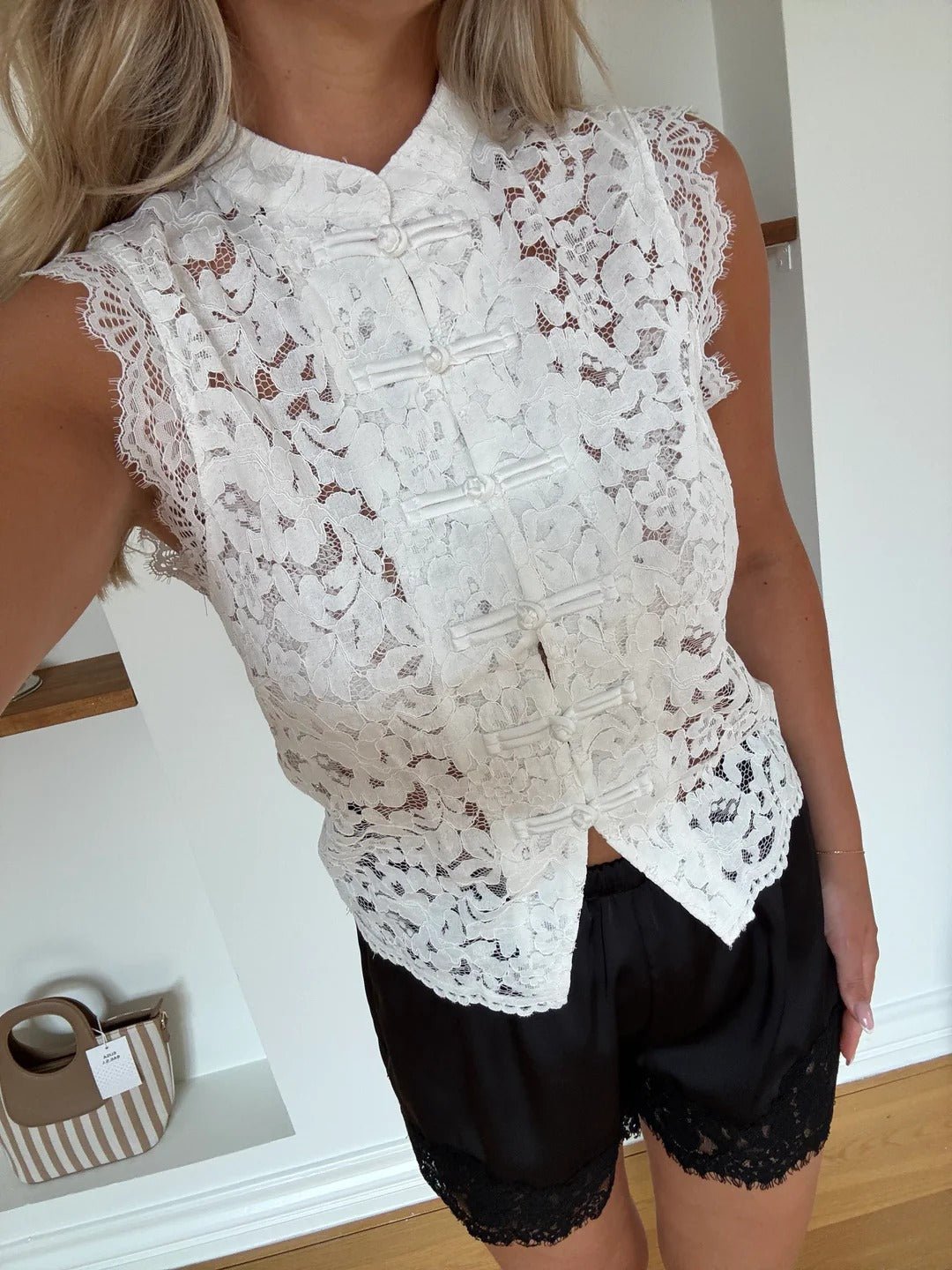 ZEYA - Helen Mandarin Lace Top