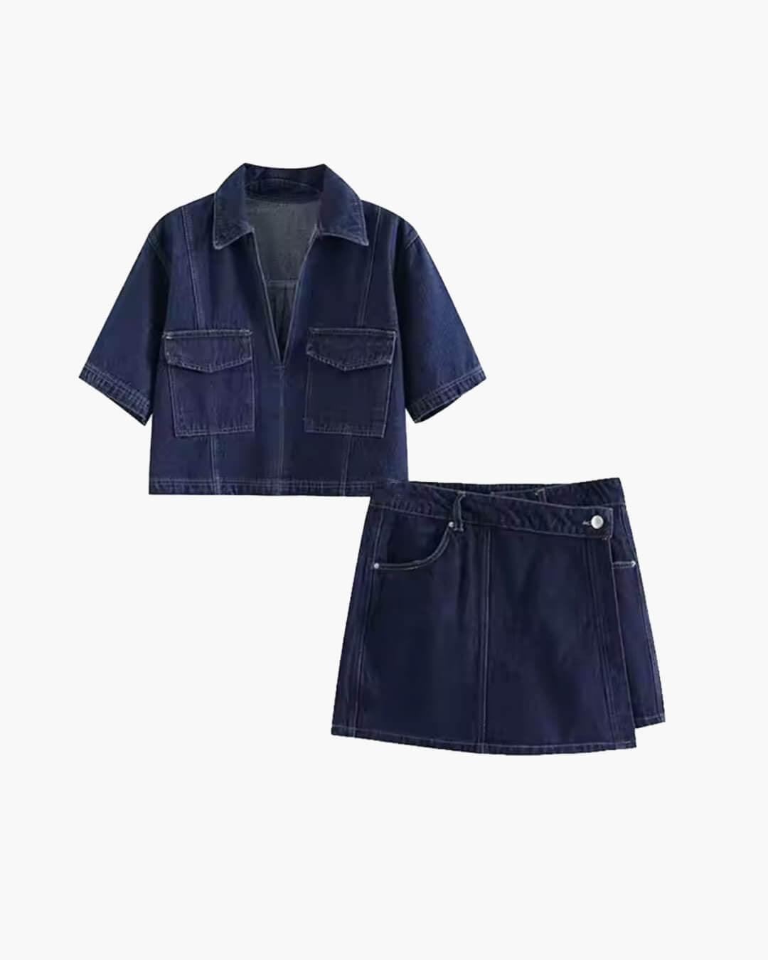 ZEYA - Ines Cropped Top Skorts Set