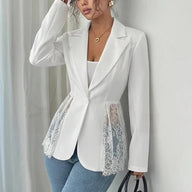 Inga Blazer met Kantpaneel op Maat
