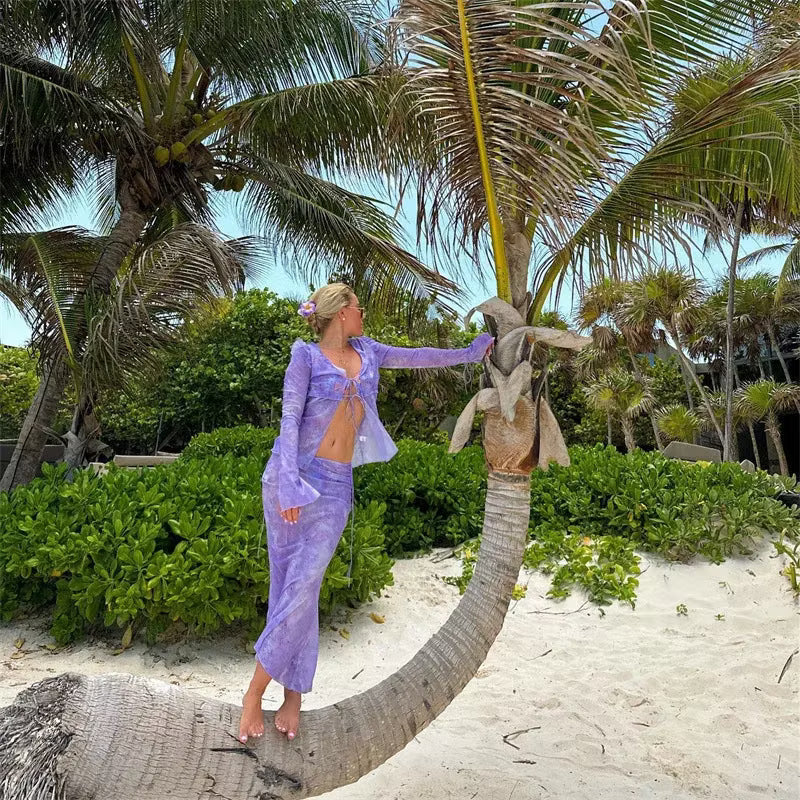 Iris síťované bodycon maxi šaty