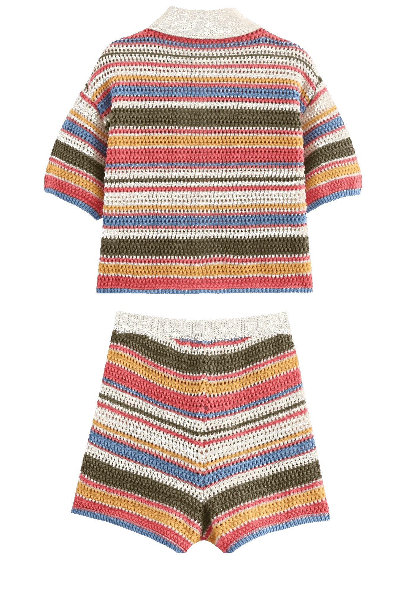ZEYA - Iris Striped Crochet Co-ord Set
