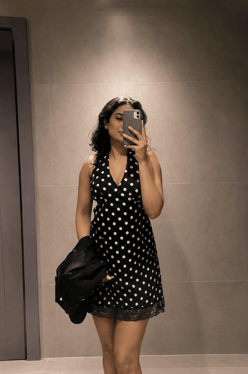 ZEYA - Isabel Backless Polka Dot Mini Dress