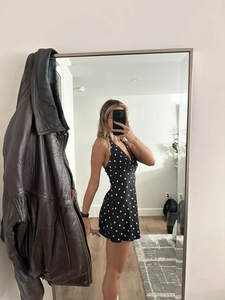ZEYA - Isabel Backless Polka Dot Mini Dress