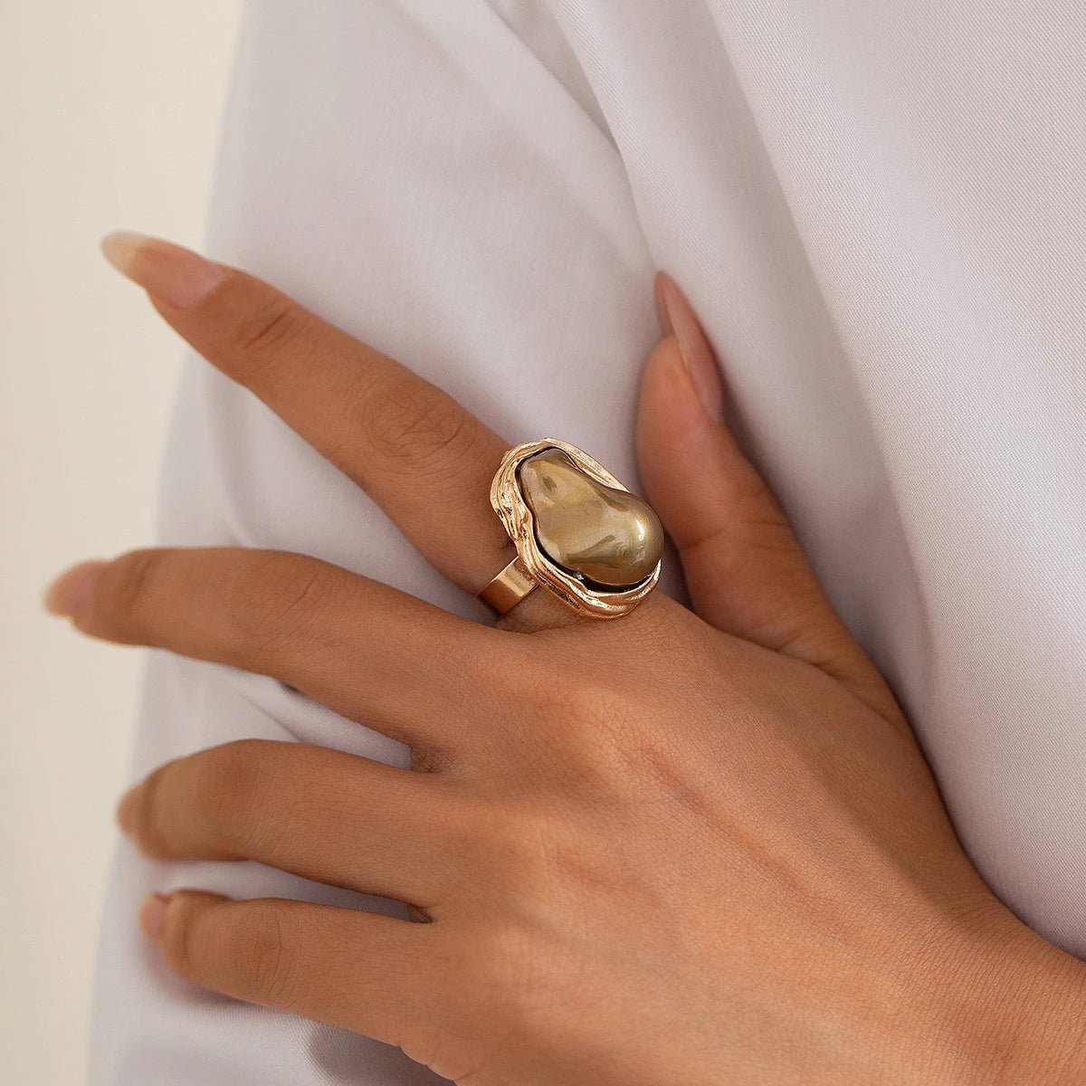 ZEYA - Ivy Adjustable Pearl Ring