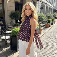Top halter Ivy con laccio sul retro