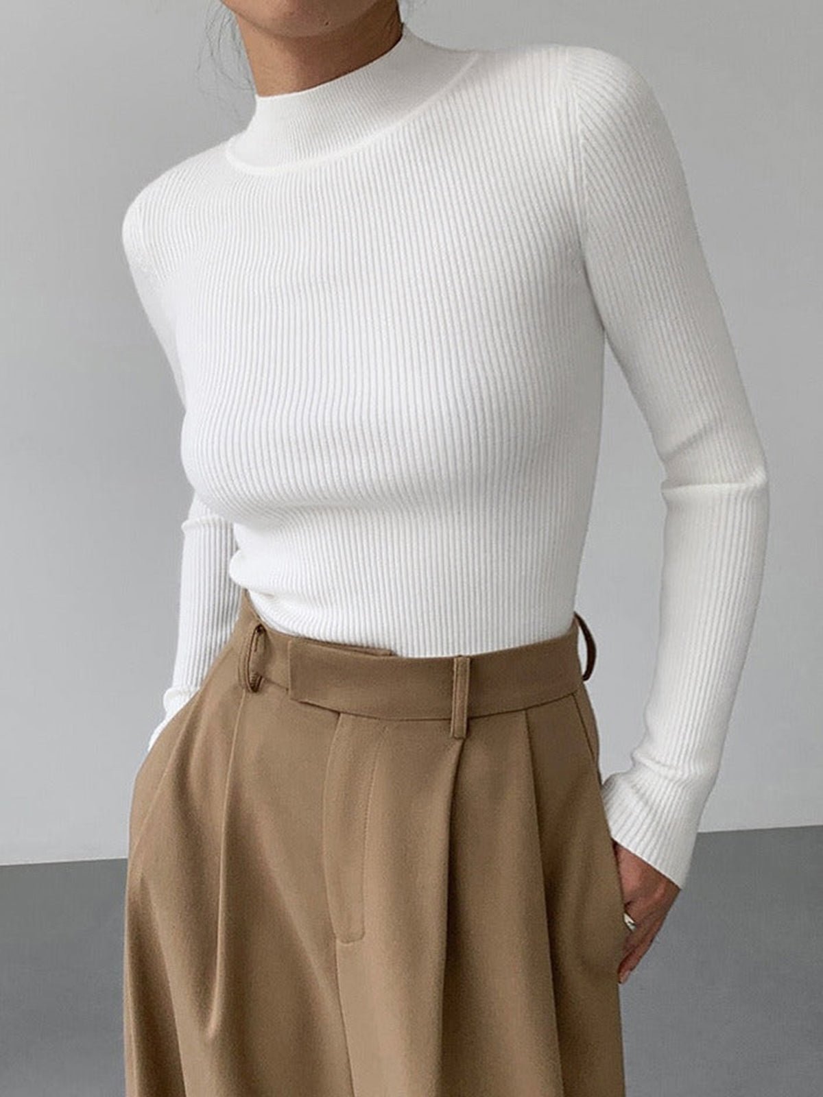 ZEYA - Janna Rib Knit Long Sleeve Shirt