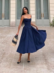 Jessica Ärmelloses Träger Midi Kleid