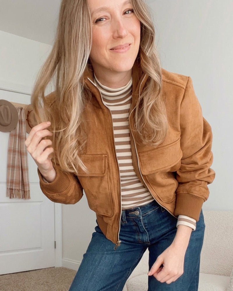 ZEYA - Joanna Cropped Bomber Jacket