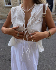 Judy Embroidered Lace Trim Blouse