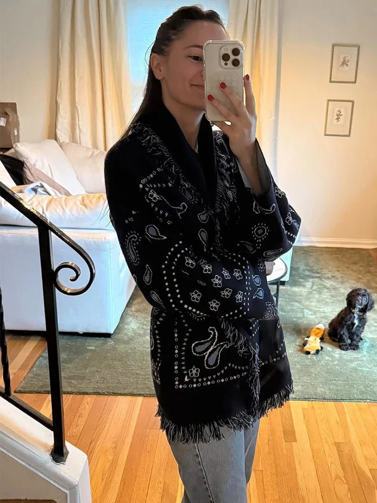 ZEYA - Judy Fringed Long Cardigan