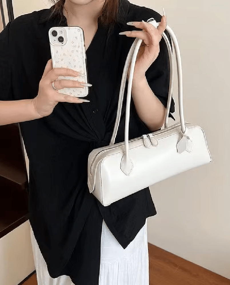 ZEYA - Julia Vintage Leather Baguette Bag