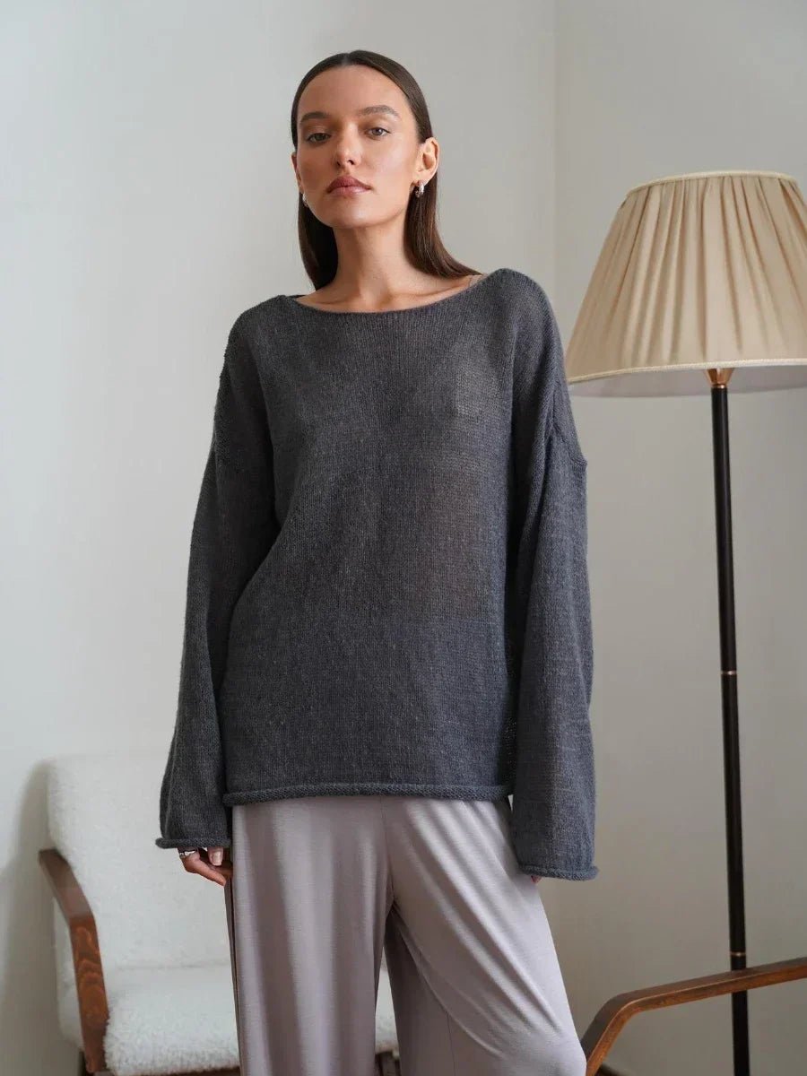 ZEYA - Katelyn Hollow Knit Sweater