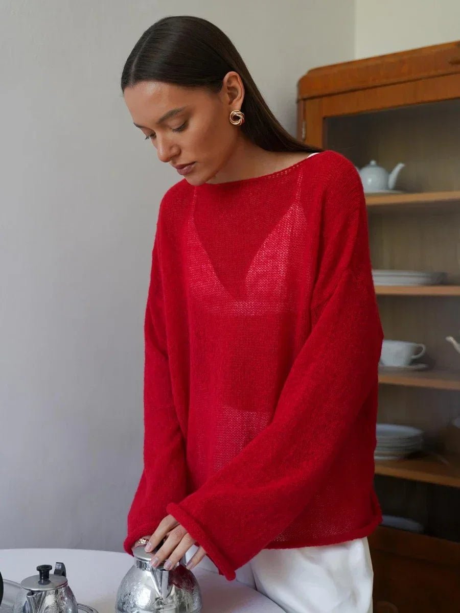 ZEYA - Katelyn Hollow Knit Sweater