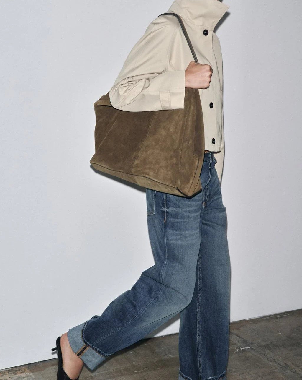 ZEYA - Keira Large Suede Tote Bag