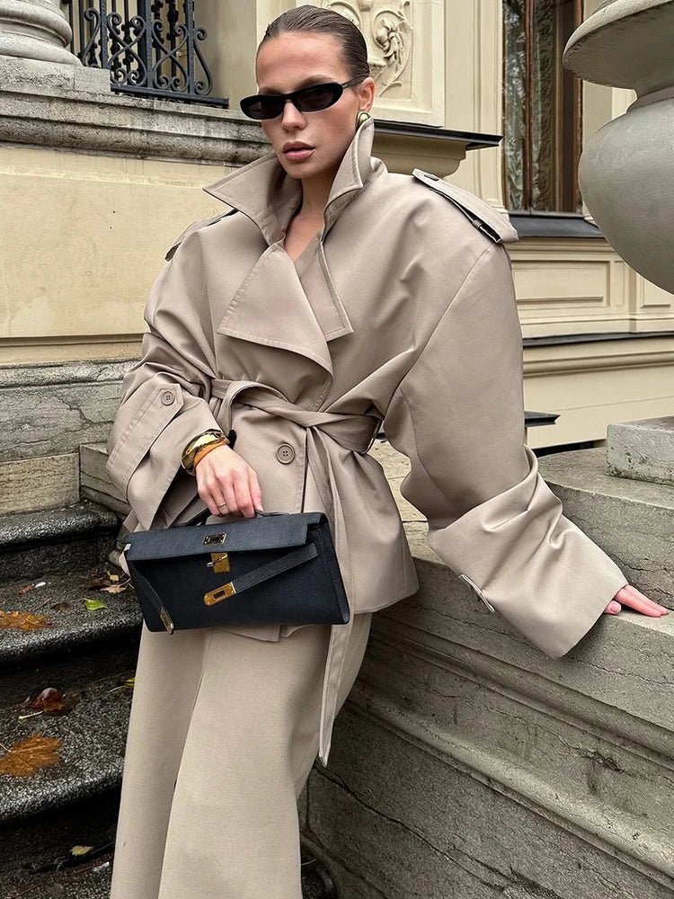 ZEYA - Kelly Belted Cropped Trench Coat