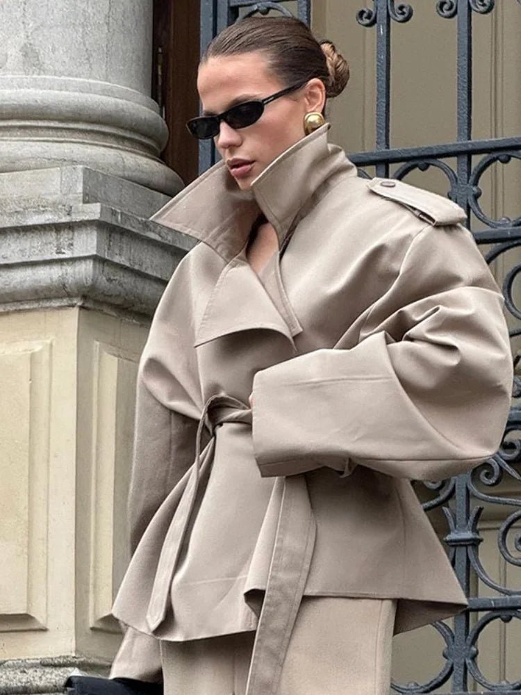 ZEYA - Kelly Belted Cropped Trench Coat