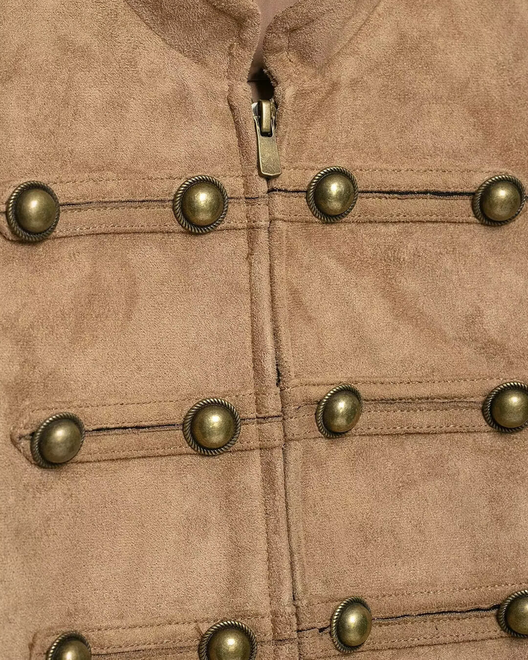 ZEYA - Kelly Faux Suede Napoleon Slim Jacket
