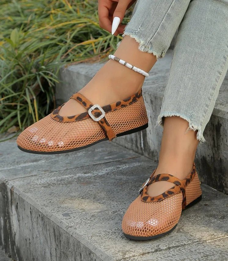ZEYA - Kenza Mesh Mary Jane Ballet Flats