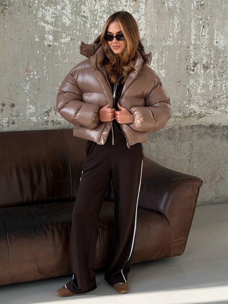 ZEYA - Lara Hooded Glossy Puffer Jacket