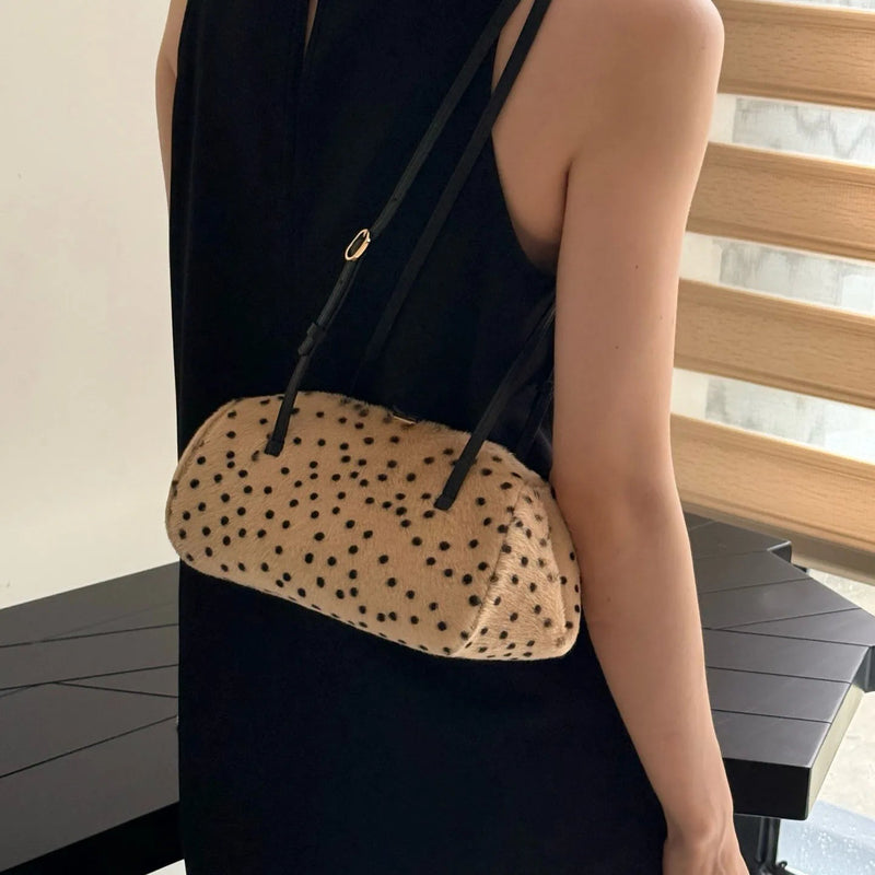 ZEYA - Layla Cheetah Faux Fur Shoulder Bag