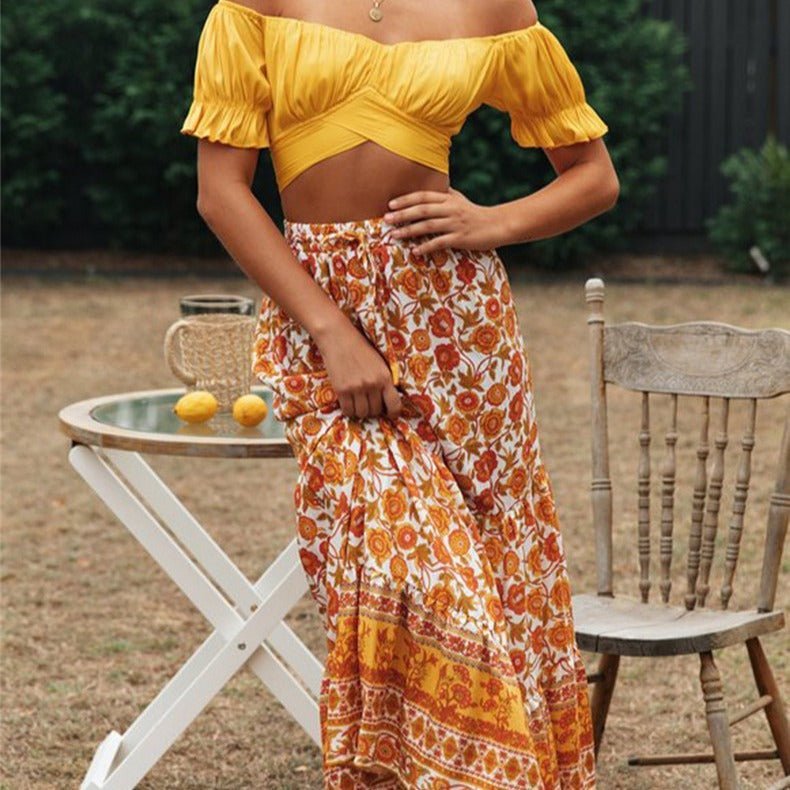 ZEYA - Leah Flowing Puff Sleeve Crop Top