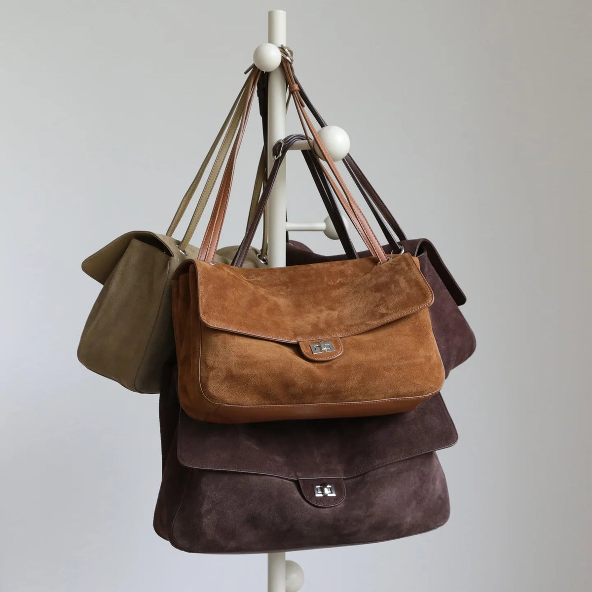 ZEYA - Lena Frosted Cowhide Retro Tote Bag