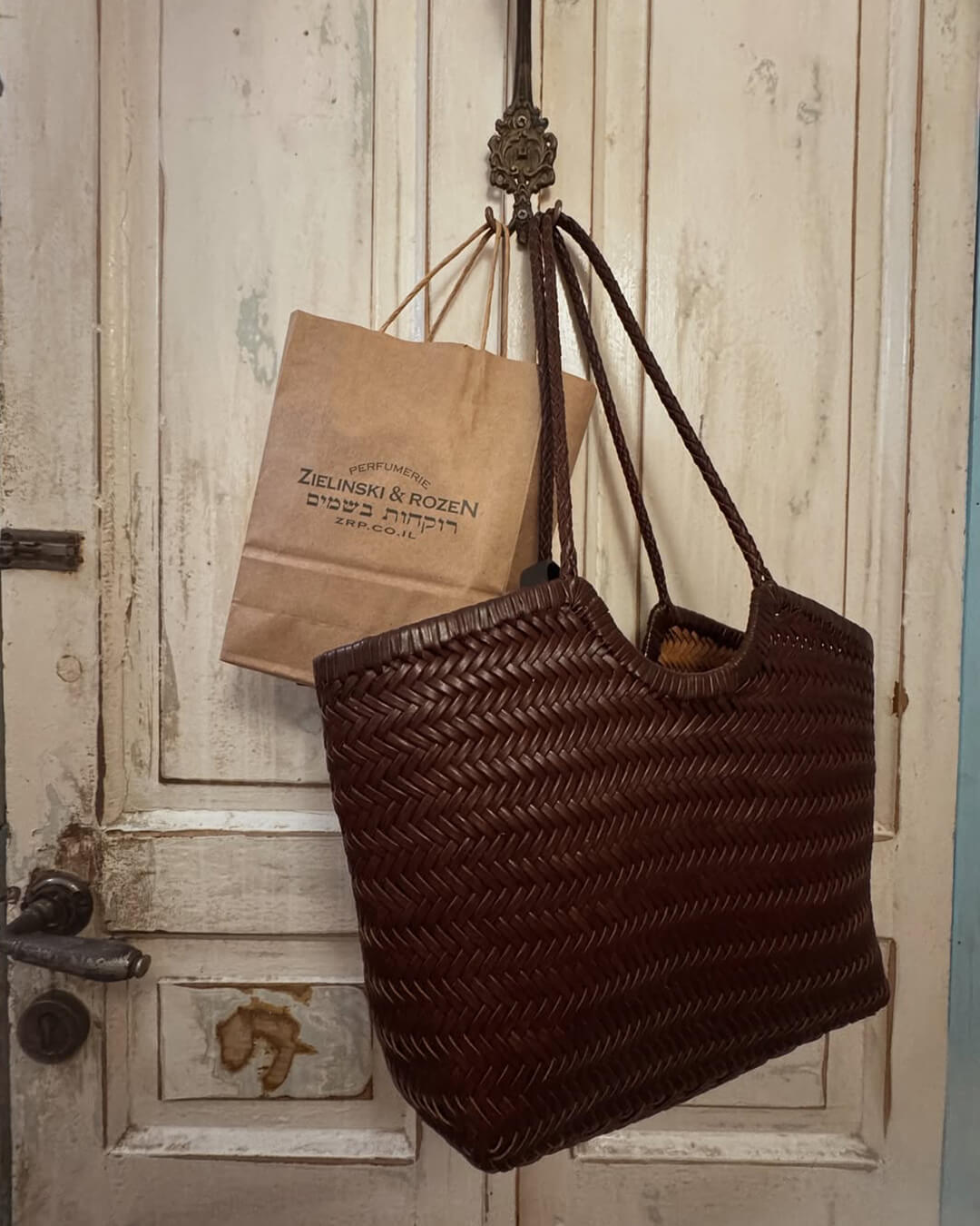 ZEYA - Leona Woven Faux Leather Bag
