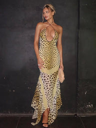Lily.leopard.halter.maksi