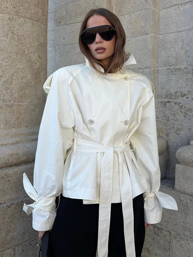 ZEYA - Linda Stand Collar Trench Coat