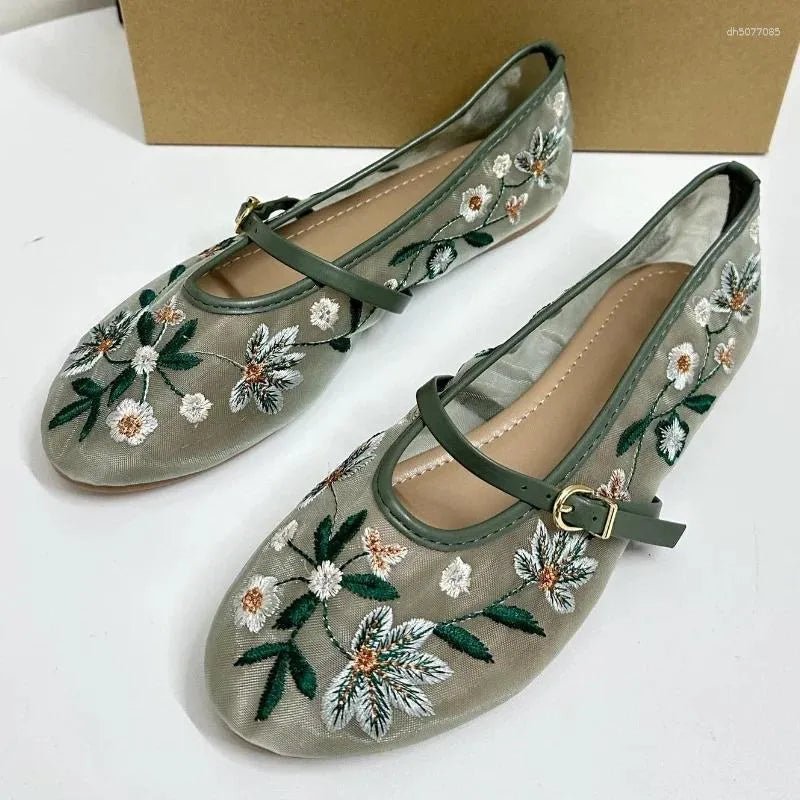ZEYA - Lisbeth Embroidered Ballet Flats