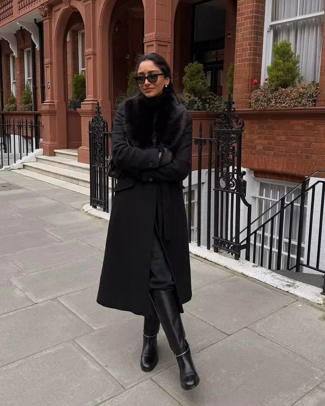 ZEYA - Lola Faux Fur Collar Maxi Coat
