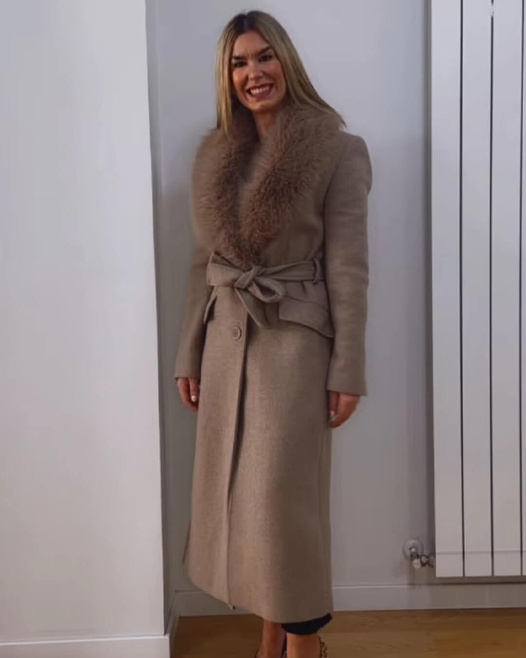 ZEYA - Lola Faux Fur Collar Maxi Coat