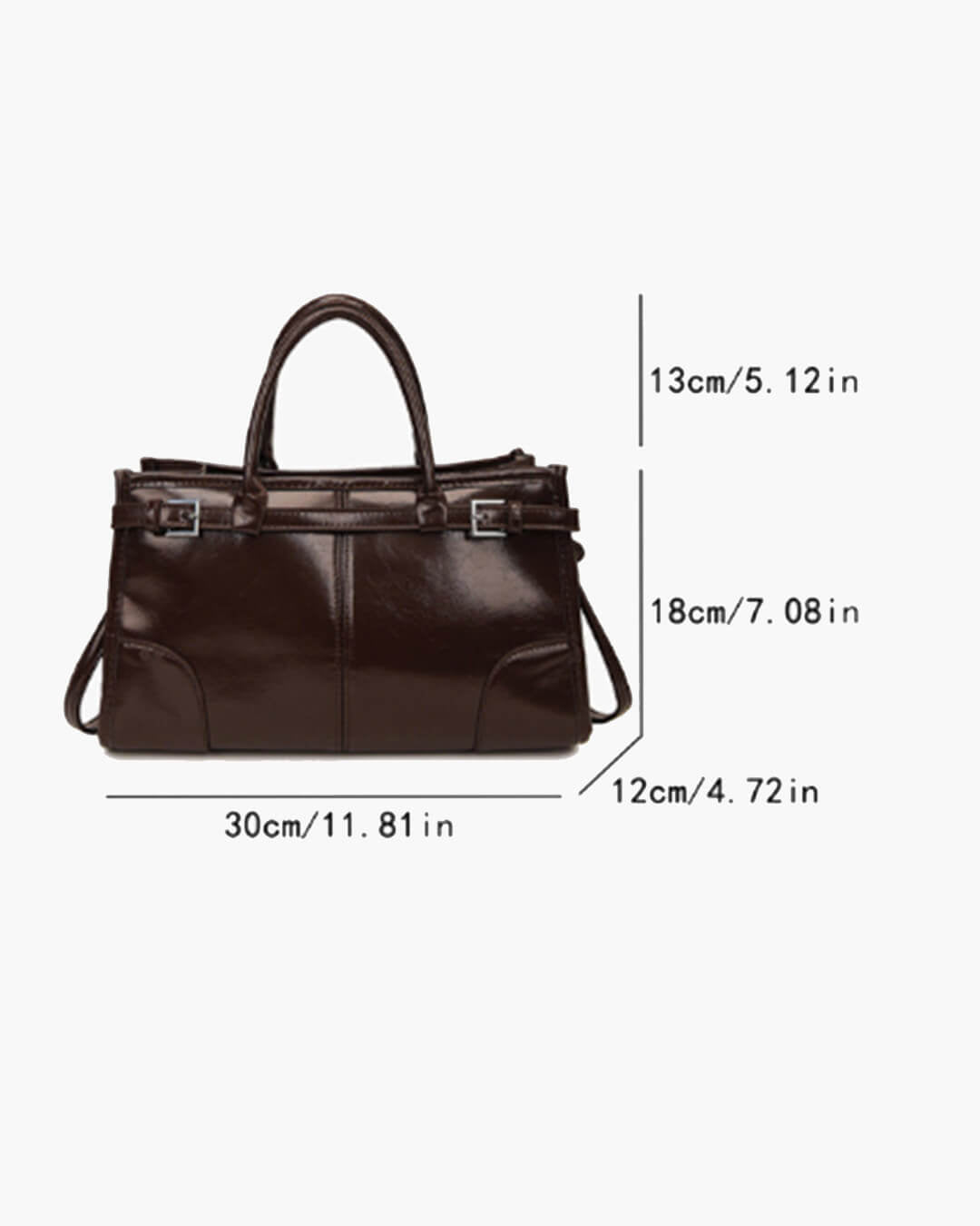 ZEYA - Lorena Leather Shoulder Bag with Belt Detail