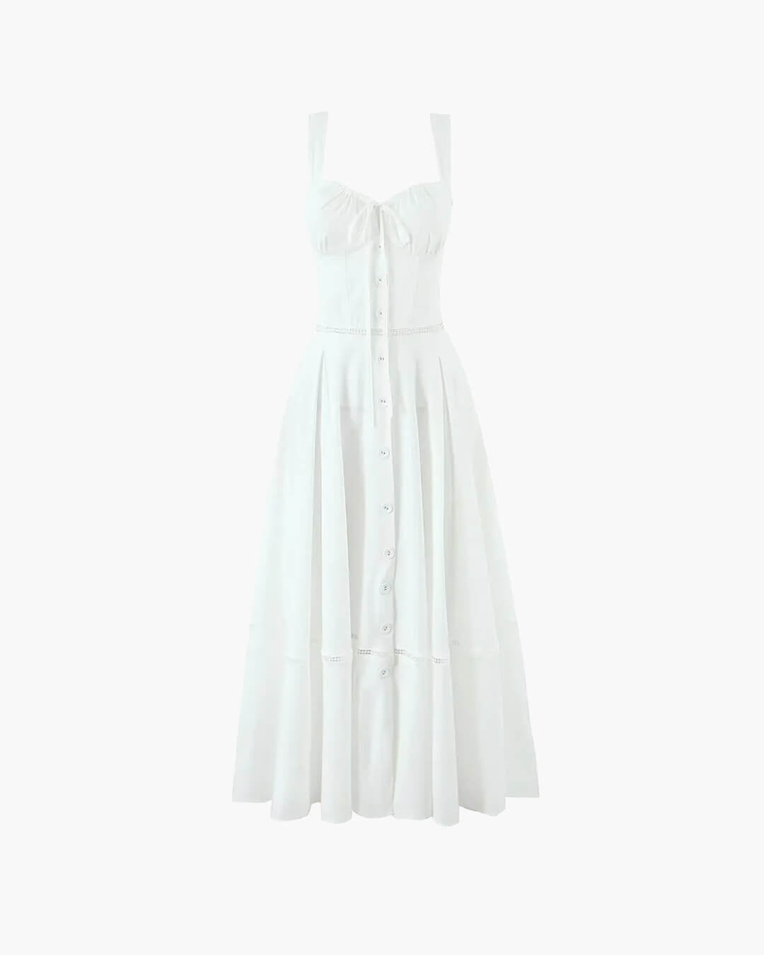 ZEYA - Lori Sleeveless Sweetheart Midi Dress