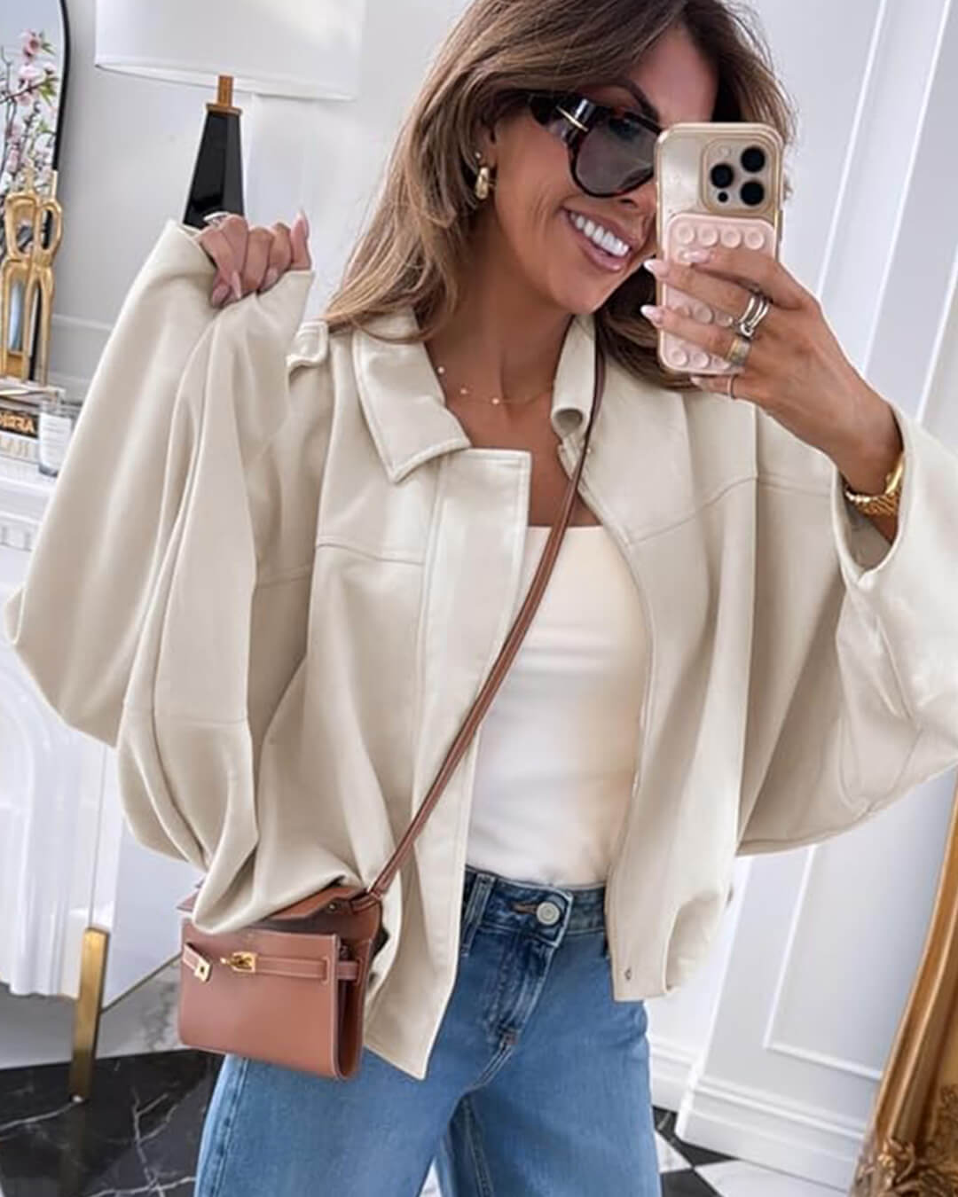 ZEYA - Lori Suede Bomber Jacket