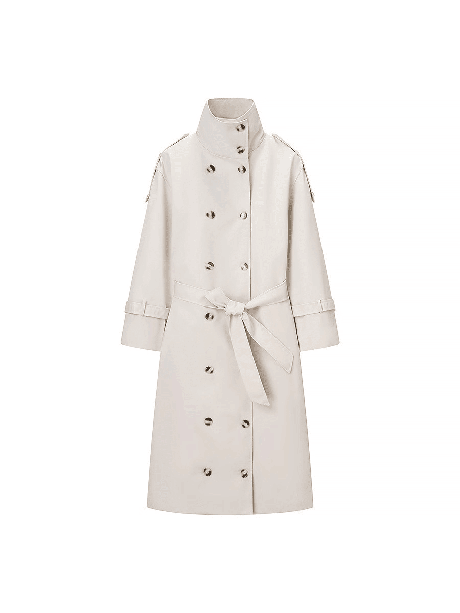 ZEYA - Lucy Long Belted Trench Coat