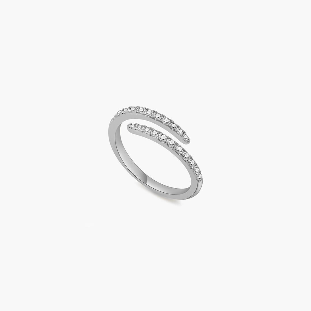 ZEYA - Lydia Twirl Pavé Ring