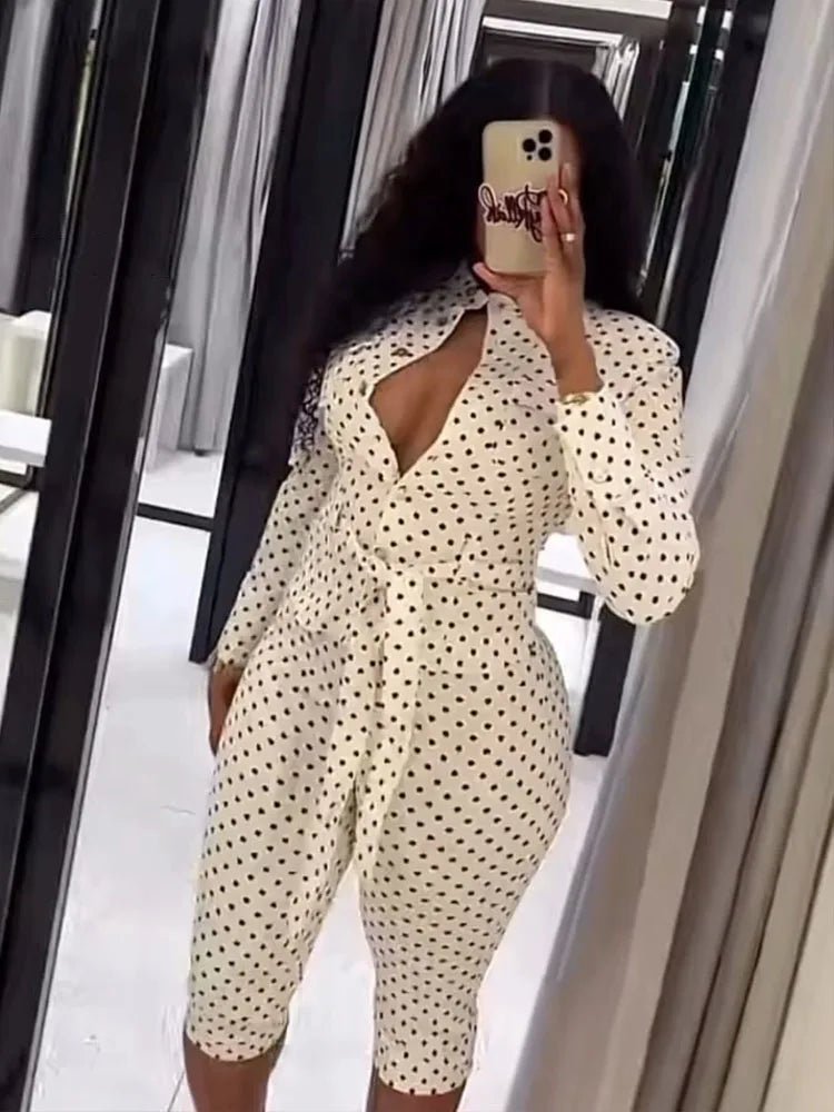 ZEYA - Maelle Polka Dot Two-Piece Suit Set