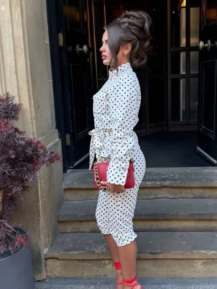 ZEYA - Maelle Polka Dot Two-Piece Suit Set