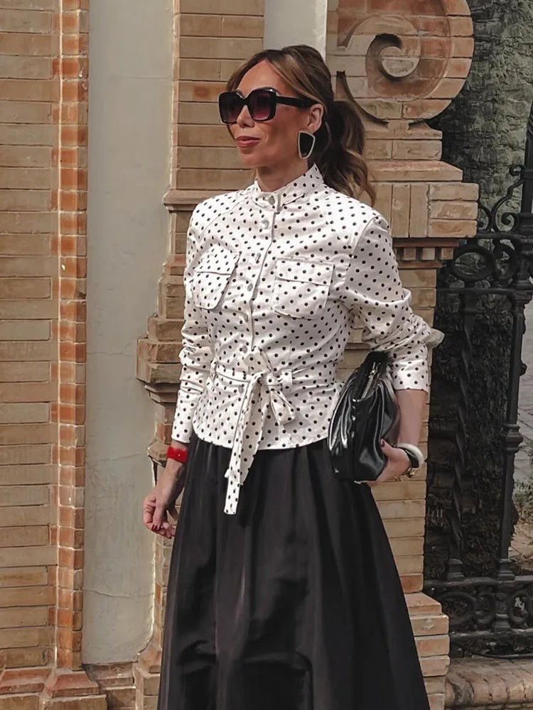 ZEYA - Maelle Polka Dot Two-Piece Suit Set